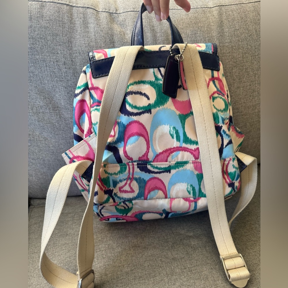 Coach Ikat Print Small Backpack - Picture 2 of 8